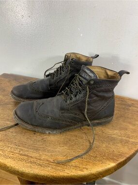 Frye vintage distressed leather boots